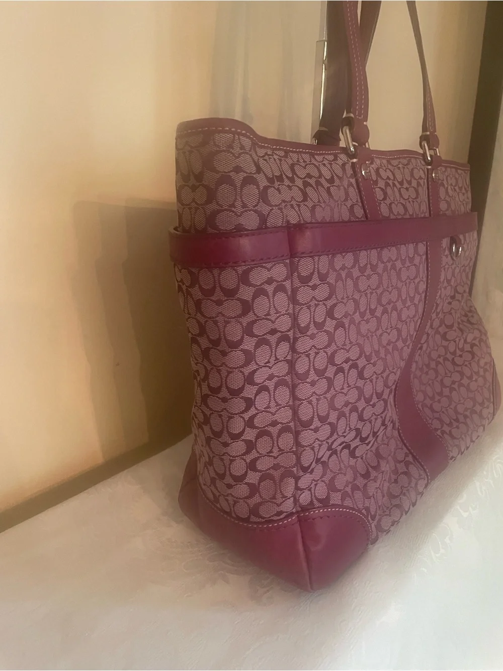 Coach tote featuring